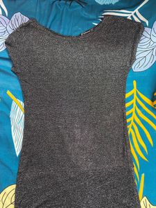 Black &amp; Silver Party Wear Backless Top( New)