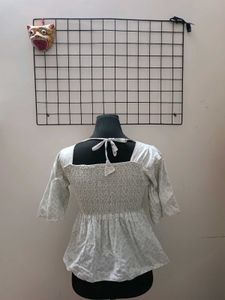 floral smocked peplum top ⁠*⁠.⁠✧