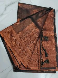 Elegant Bronze Woven Saree