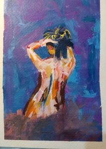 Original Abstract Figure Painting