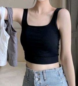 trendy black tank top