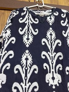 Stylish Navy Blue Kurta Set with Pants