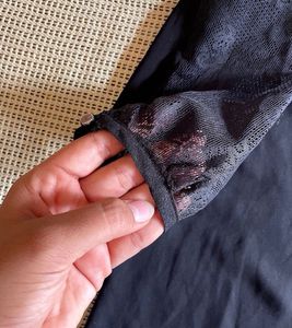 Elegant Black Lace Detail Blouse
