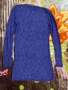 MANGO Purple Knit Sweater Dress