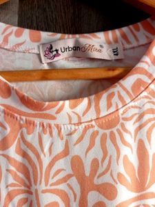 orange🍊 white co-ord set or night suit 💯 hosiery