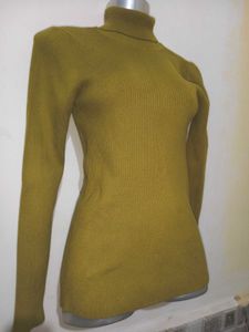 Mustard Ribbed Turtleneck Top