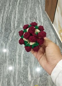crochet coaster bouquet
