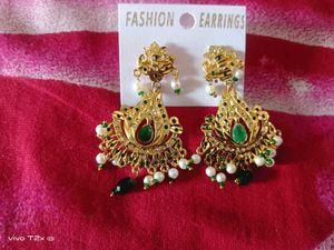 Exquisite Gold-Tone Ethnic Earrings