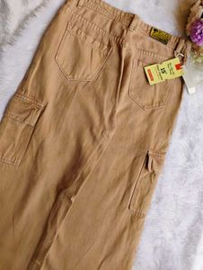 ⭐❤️‍🔥Free Delivery Tan Wide Leg Cargo Pants❤️‍🔥⭐