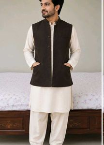 Men's Traditional Dark Brown Nehru Jacket