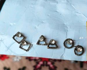 Set of 3 Geometric Earrings