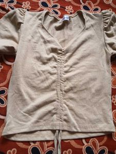 Chic Ruched Sleeve Top