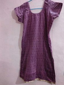 Elegant Purple Printed Kurta set with Dupatta