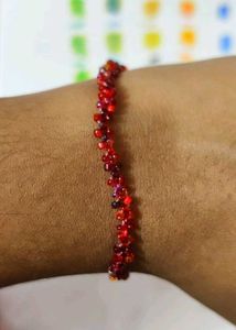 Red Beaded Bracelet- Handmade