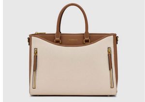 Chic Two-Tone Tote Handbag