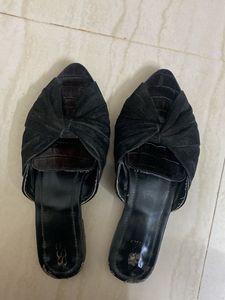 ASOS Black Knotted Mules