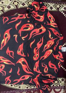 Cool Flame Print T-Shirt