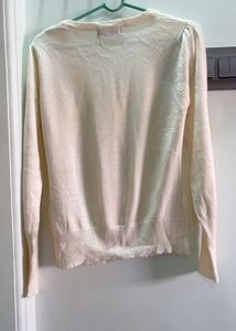 Cream Button-Up Cardigan