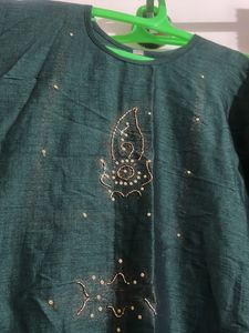Green Simple Kurta