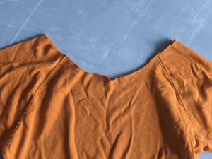 Orange Casual Long Sleeve Top