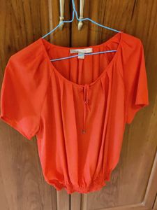 Forever 21 Brand Bright Orange Top