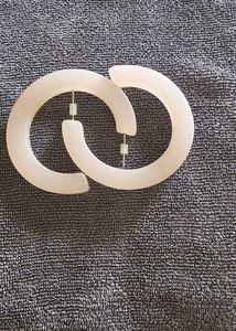 Chic Cream Hoop Earrings