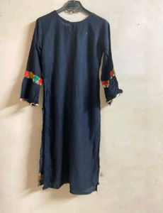 Elegant black Kurta with Embellishments