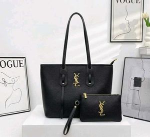 IMPORTED YSL LOOK ALIKE 2 PC COMBO TOTE WD POUCH