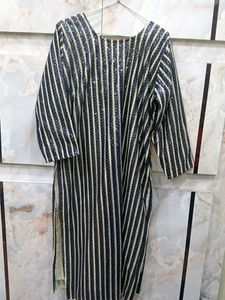 unused Striped Sequin Party Dress