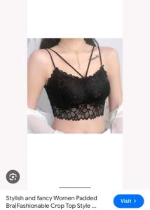 Black Lace Bralette Crop Top