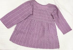 Purple Embroidered Top
