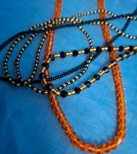 4 handmade Beaded Mangalsutra Necklaces
