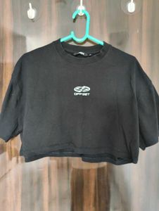 Black Cropped T-Shirt