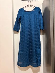 Elegant Teal Lace Kurta