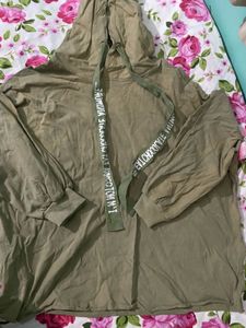 Pretty WRM Olive Green Hoodie