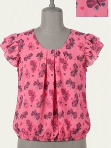 girl’s pink floral top