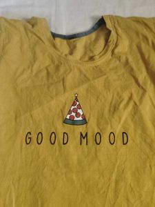 Cute Pizza "Good Mood" Graphic Tee