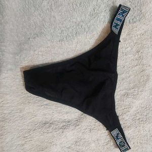 Thong Bikini Panty with Rhinestones