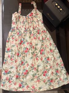 Floral Button-Front Midi Dress