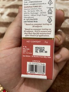 Mamaearth Moisture Matte Longstay Lipstick