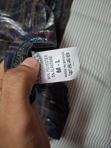 Sheer Plaid Off-Shoulder Top