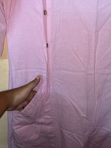 Pink Cotton Kurta