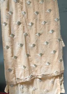 Peach Embroidered Kurta
