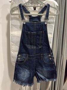 Denim Overalls Shorts