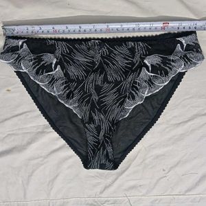 🪔 Sheer Black &amp; White Embroidered Briefs