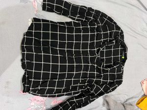 Classic Black & White Checkered Tunic