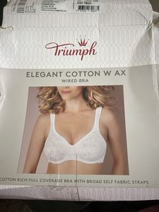 Triumph Underwired non padded White Cotton Bra