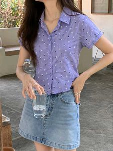New with tag Korean Pintrest Purple Shirt