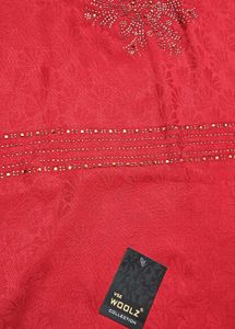 Red Stole with Swarovski Work