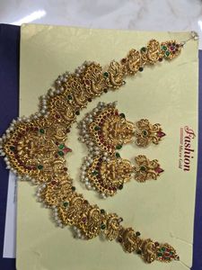 Intricate Gold Plated Necklace &amp; Earring Set